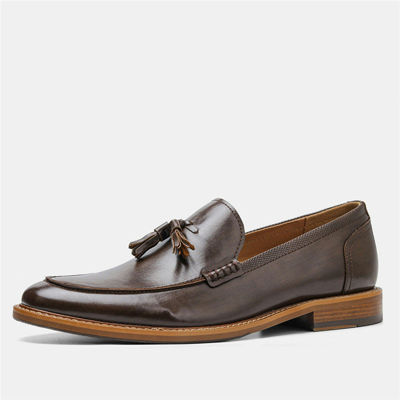 Men Casual Shoes Leather Loafers Business Dress Formal Shoes - Sophinity