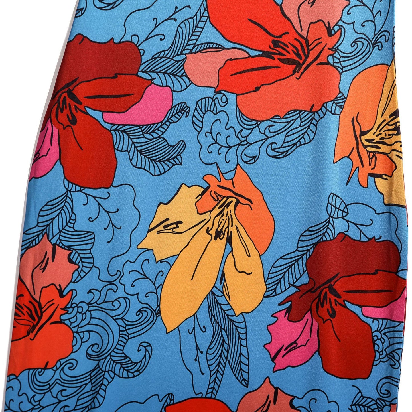 Cross - Border Hot Money Supply European And American Summer Fashion New Products Sexy Bag Hip Female Dress Full - Print Round Neck Long - Sleeved Shirt - Sophinity