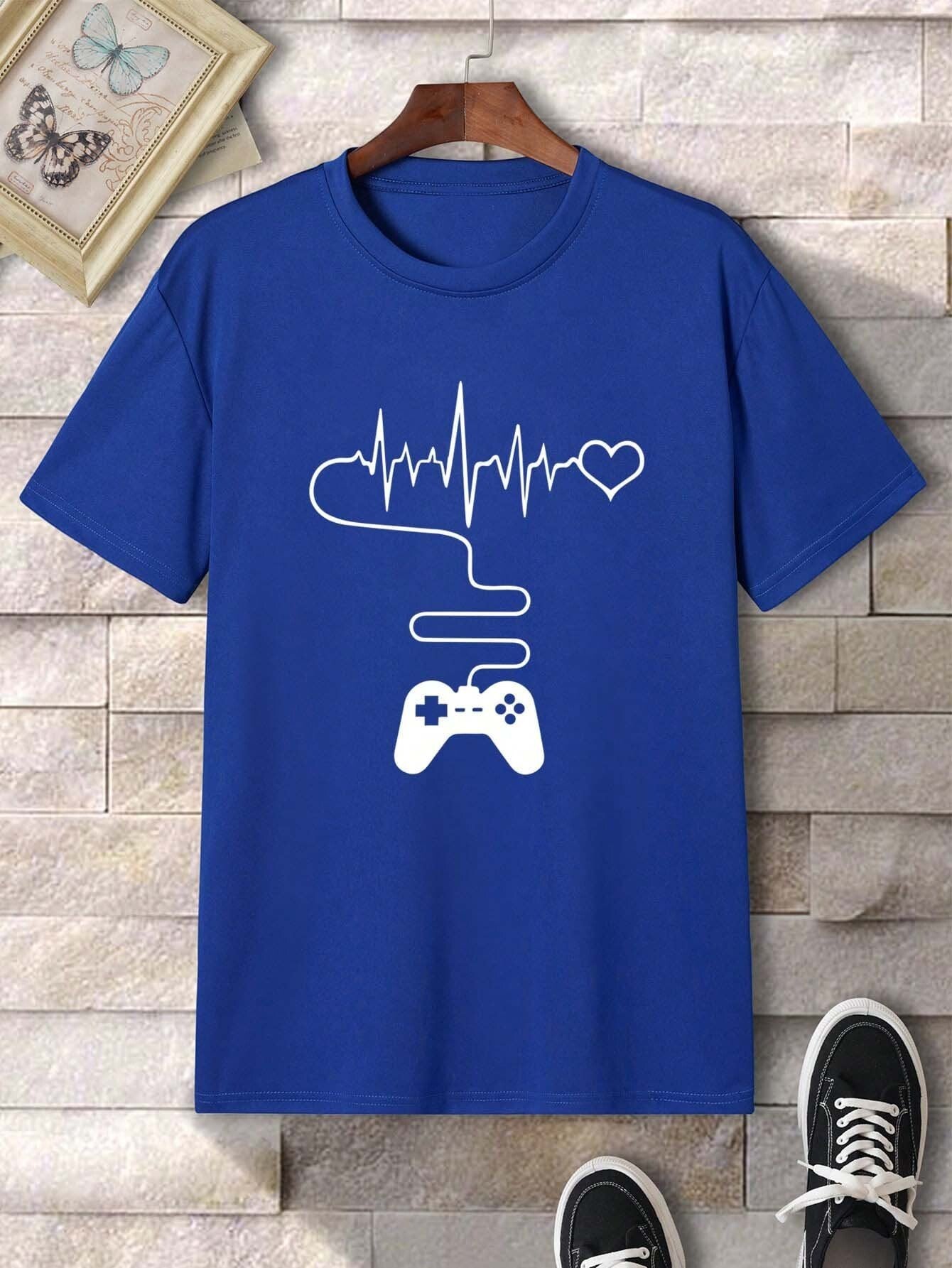 Men's Round Neck Loose Printed Bottoming Shirt T-shirt - Sophinity