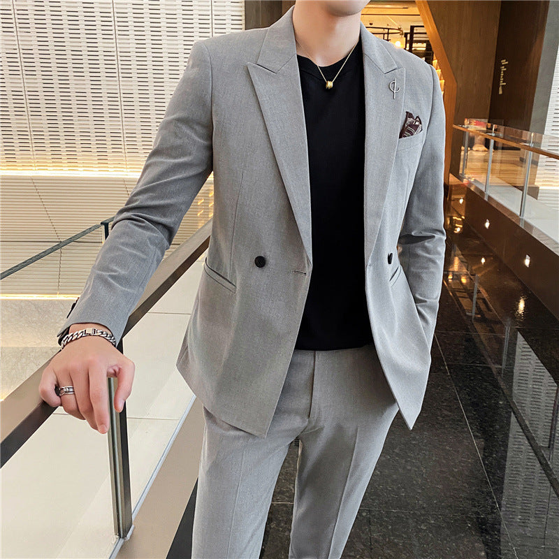 Korean Style Slim-fit Trendy Business Jacket Suit - Sophinity