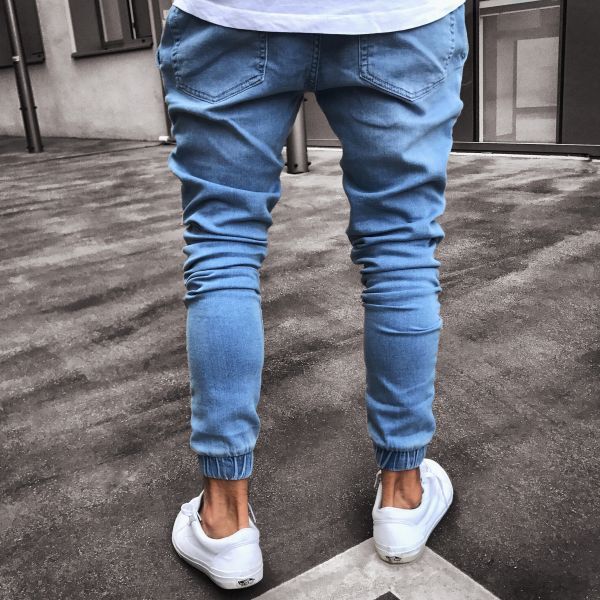 Jeans Men's Explosive Fashion Light Blue Skinny - Sophinity