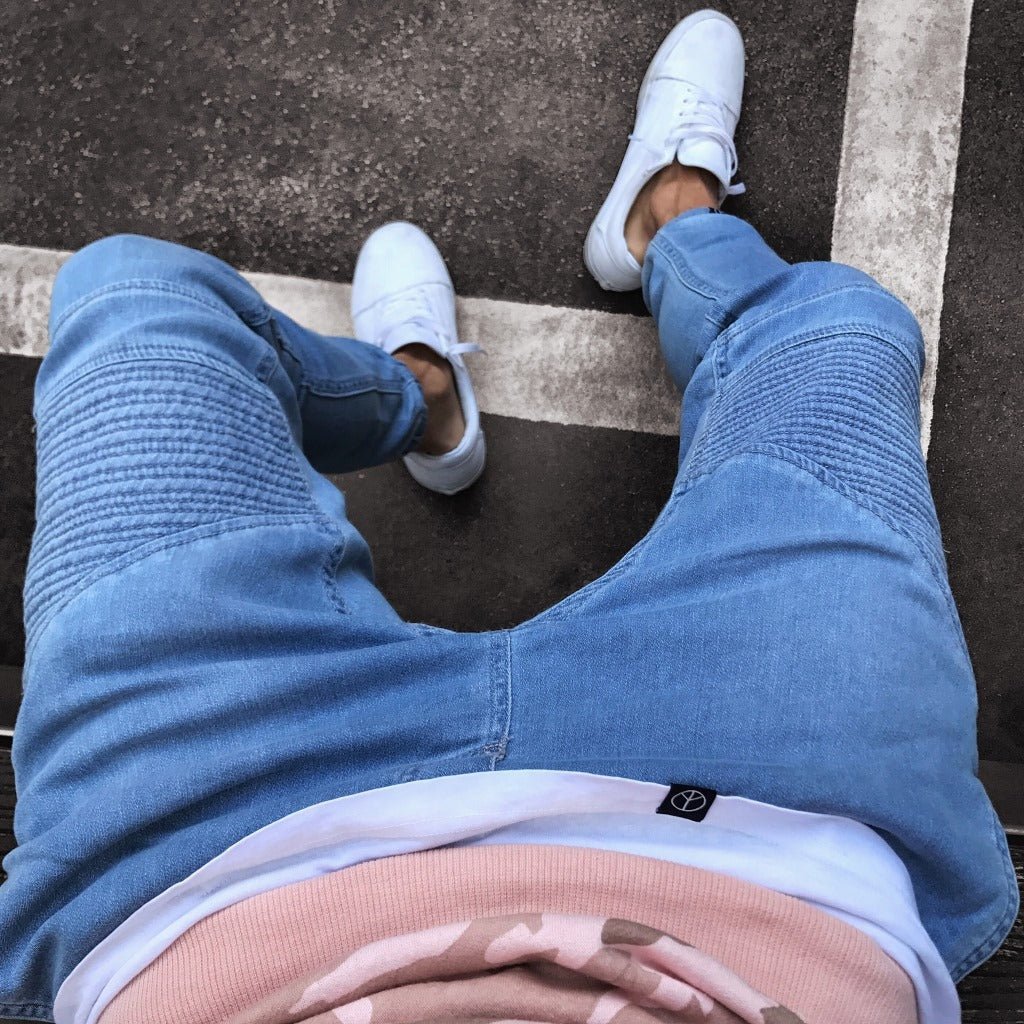 Jeans Men's Explosive Fashion Light Blue Skinny - Sophinity