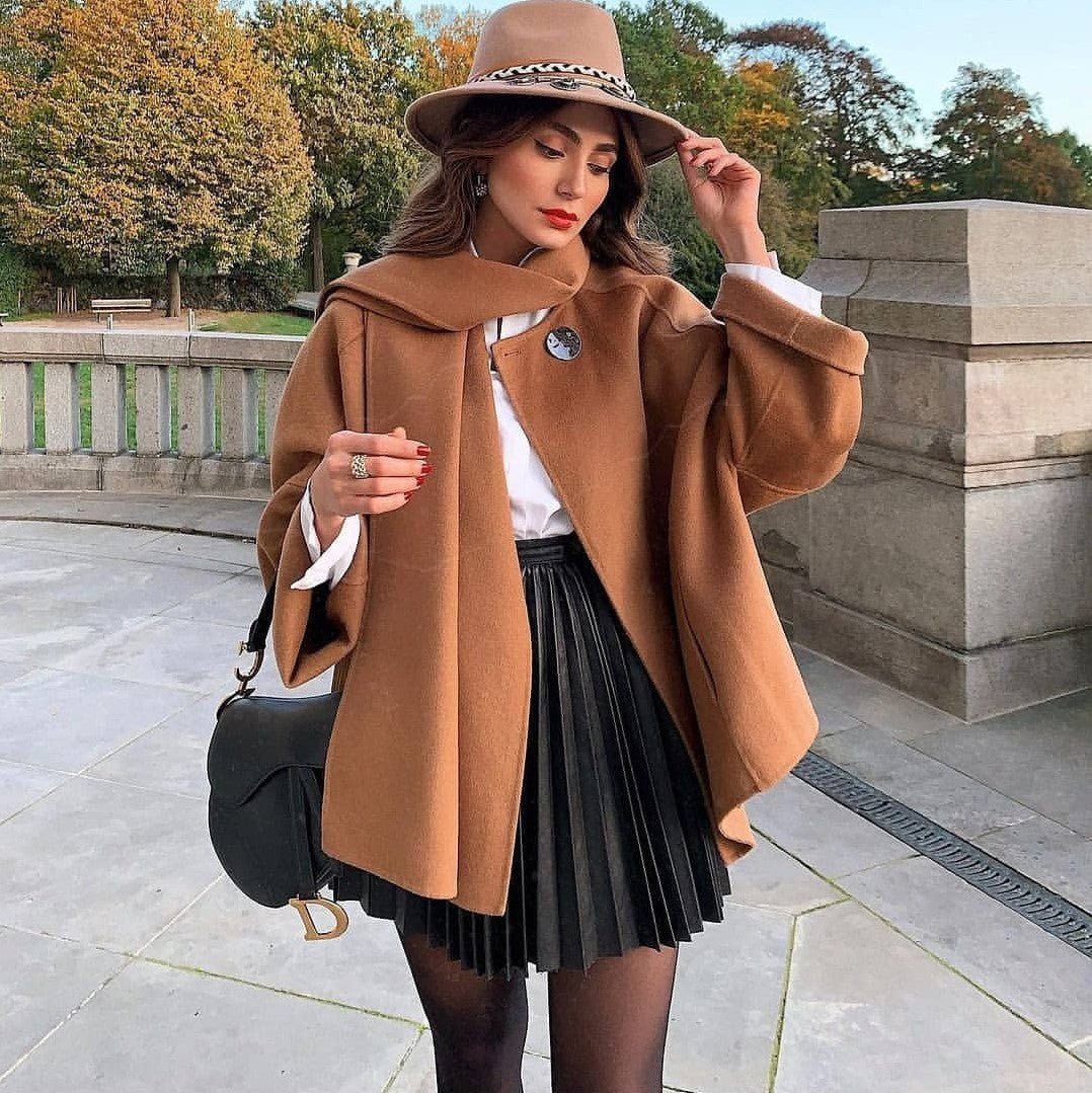 Draped Pleated Knitted Mini Skirts Women Winter Short Skirt - Sophinity