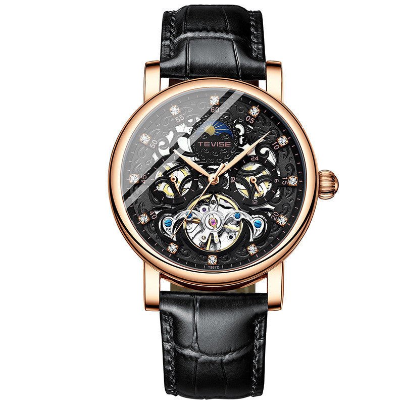 Belt Watch Diamond Hollow Automatic Mechanical Watch Men - Sophinity