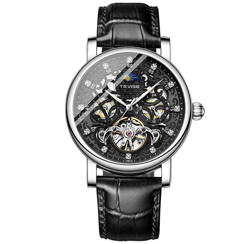 Belt Watch Diamond Hollow Automatic Mechanical Watch Men - Sophinity