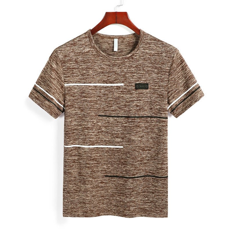 Round Neck Striped Fashion Men's Short Sleeves - Sophinity