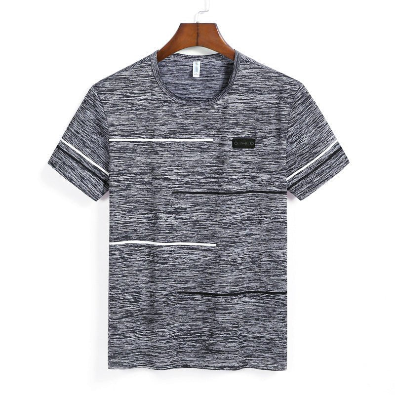 Round Neck Striped Fashion Men's Short Sleeves - Sophinity
