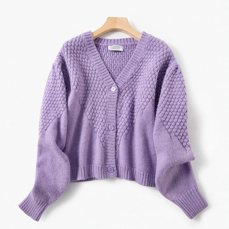 All-match twist knit jacket - Sophinity