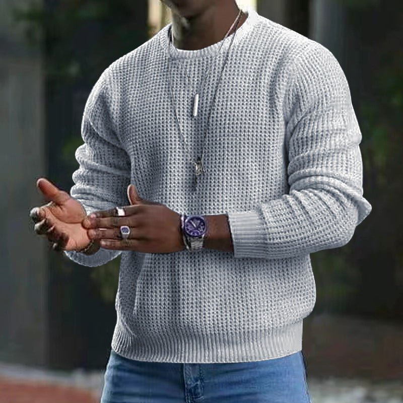 Men's New Youth Round Neck Long Sleeve Pullover Sweater - Sophinity