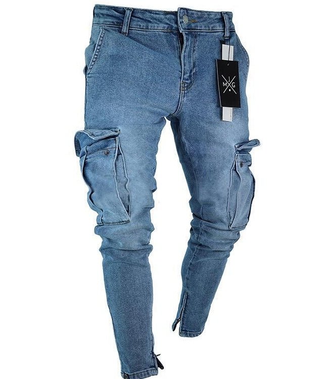 Cargo Hole Denim Jeans Men - Sophinity