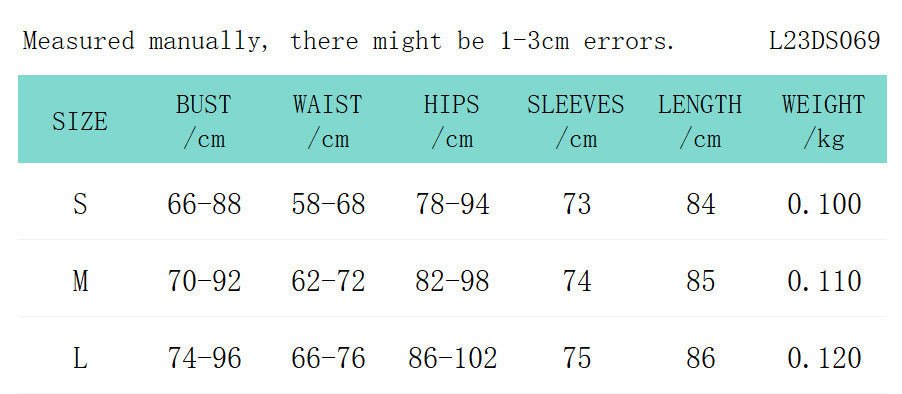 Round Collar Gauze See - through Printed Long Sleeve Dress - Sophinity