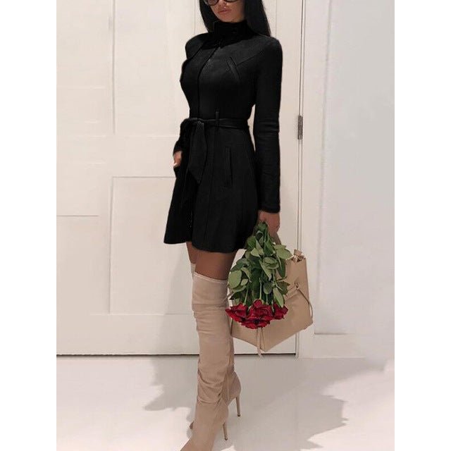 Deerskin velvet trench coat - Sophinity