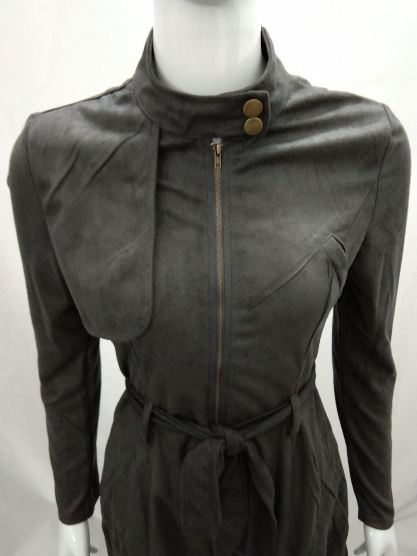 Deerskin velvet trench coat - Sophinity