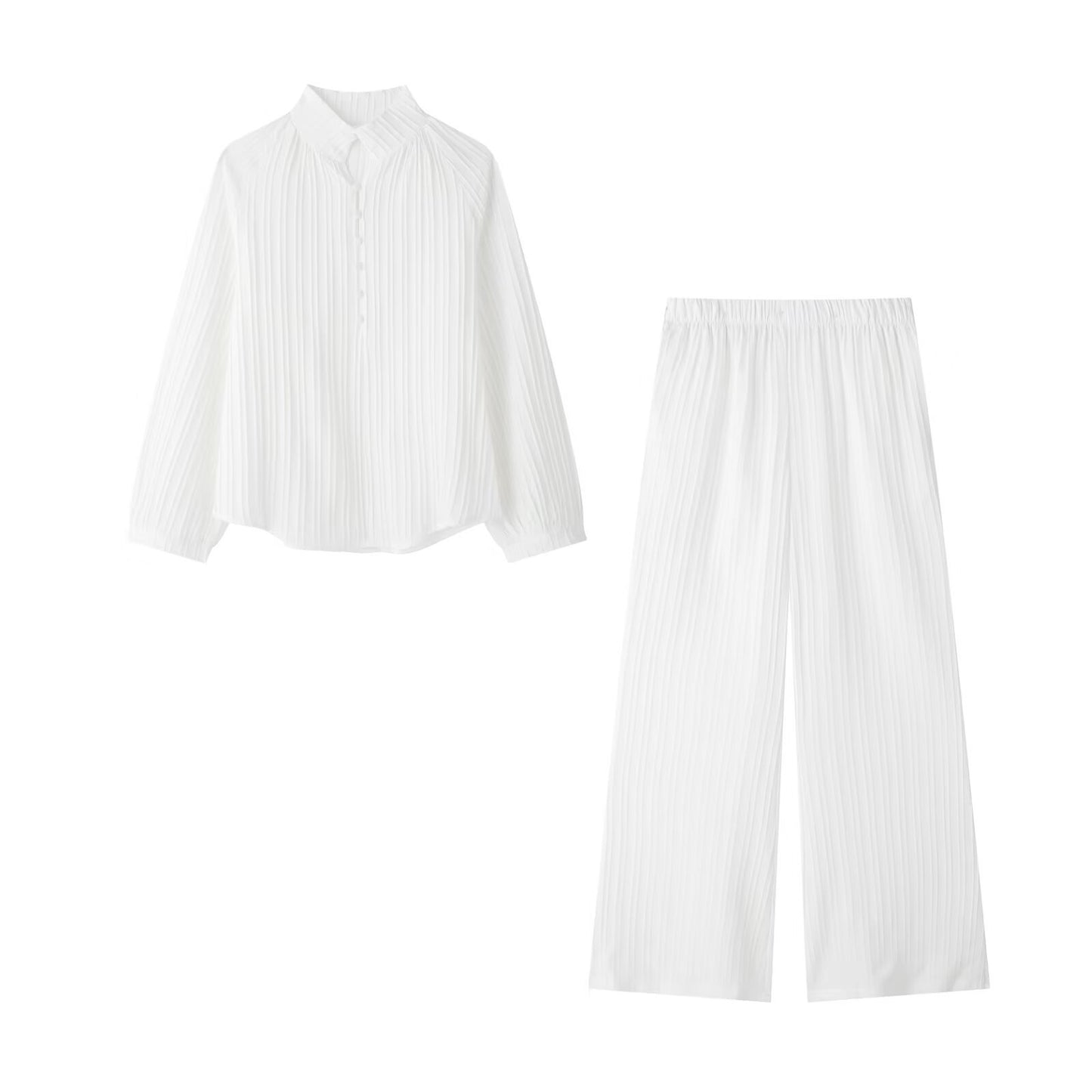 Women's Layering Top Shirt Trousers Suit - Sophinity