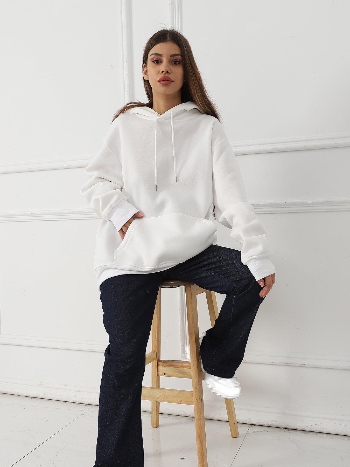 Women's Fashionable Casual Printed Long Sleeved Sweatshirt - Sophinity