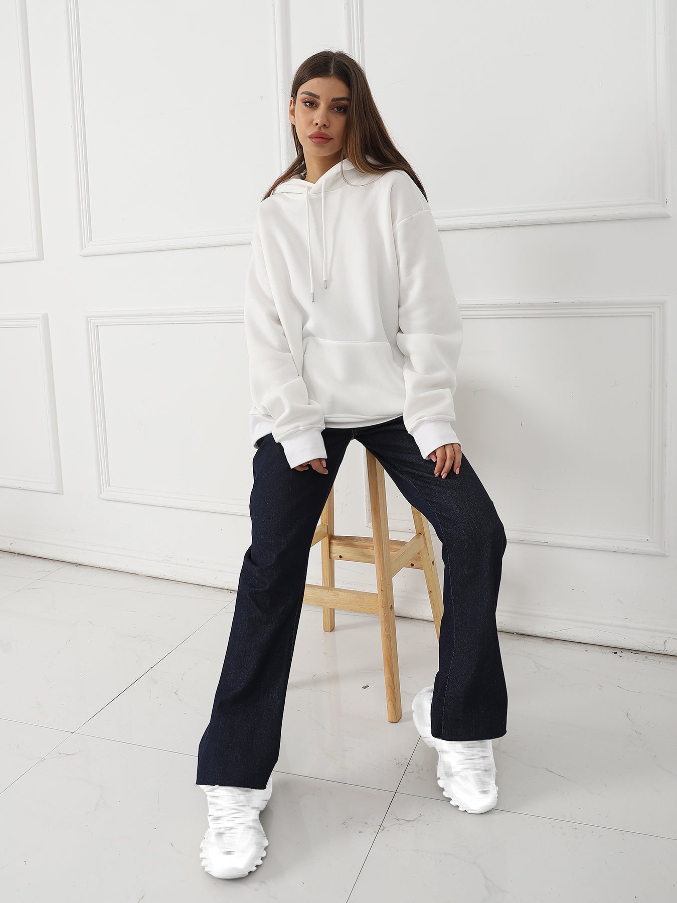 Women's Fashionable Casual Printed Long Sleeved Sweatshirt - Sophinity