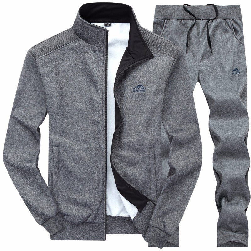 Men's two - piece autumn coat with embroidered stand collar and long sleeves - Sophinity