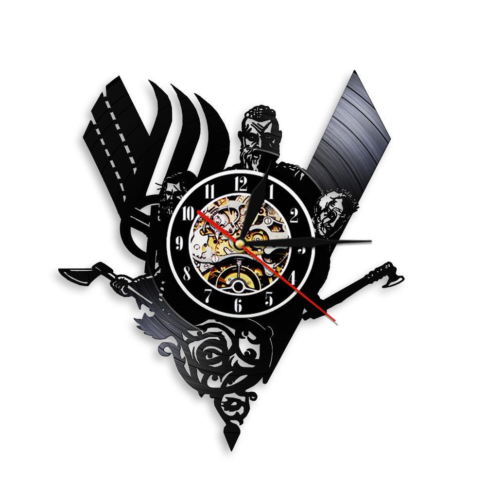 Ancient Text Charm Warrior Vinyl Record Clock Wall Clock - Sophinity