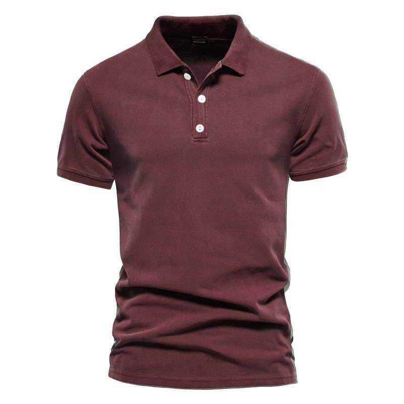 Lapel European And American Sports Men Twill Short Sleeve - Sophinity