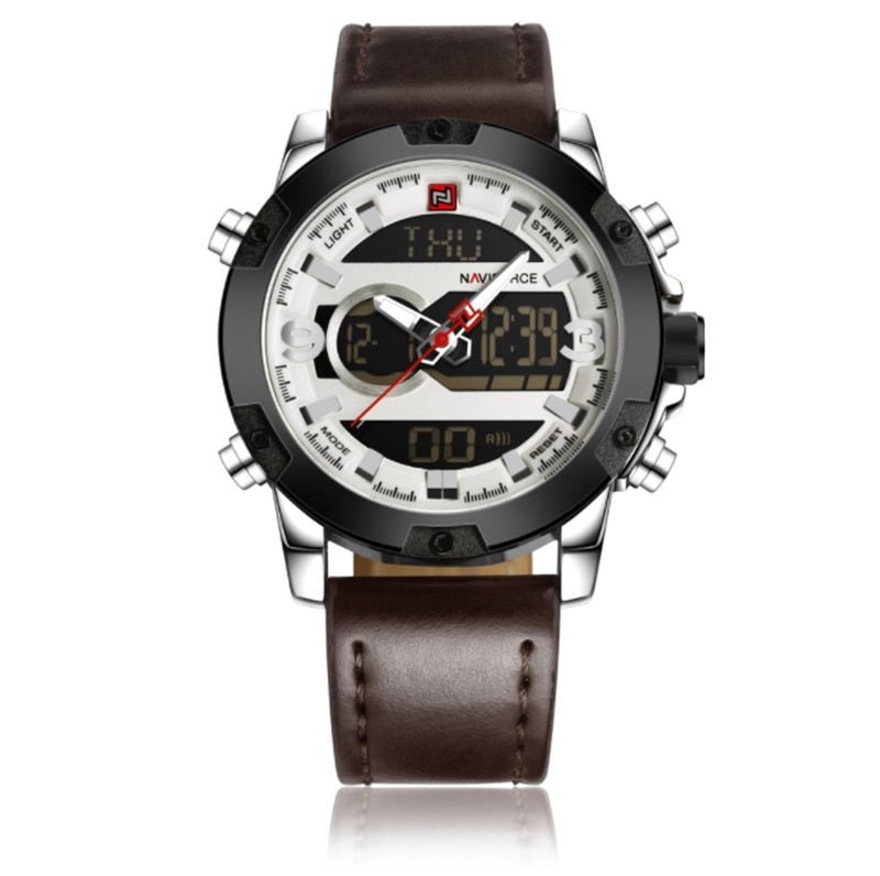 Men Sport Watches Men's Leather Digital Army Military Watch - Sophinity