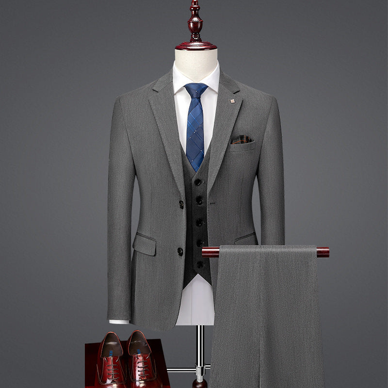Handsome Slim Fit British Style Business Casual Suit Formal Attire - Sophinity