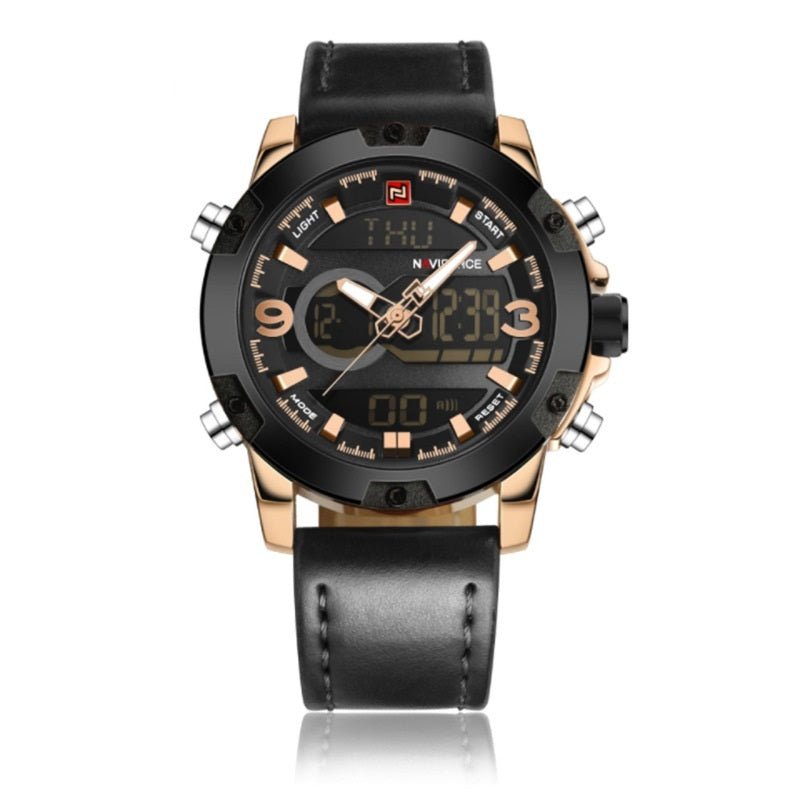 Men Sport Watches Men's Leather Digital Army Military Watch - Sophinity