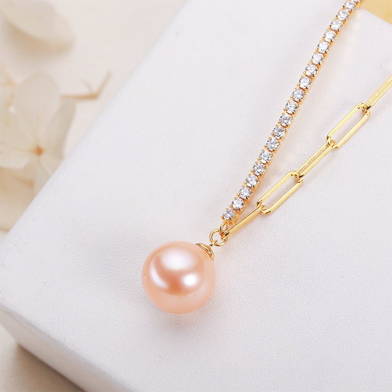 Perfect Circle Simple Pearl Necklace For Women - Sophinity