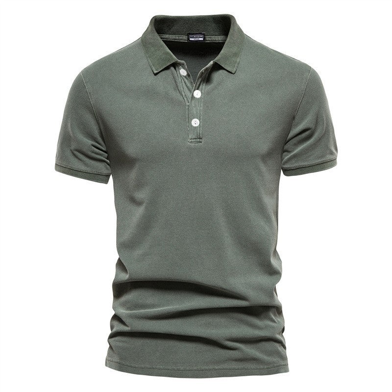 Lapel European And American Sports Men Twill Short Sleeve - Sophinity