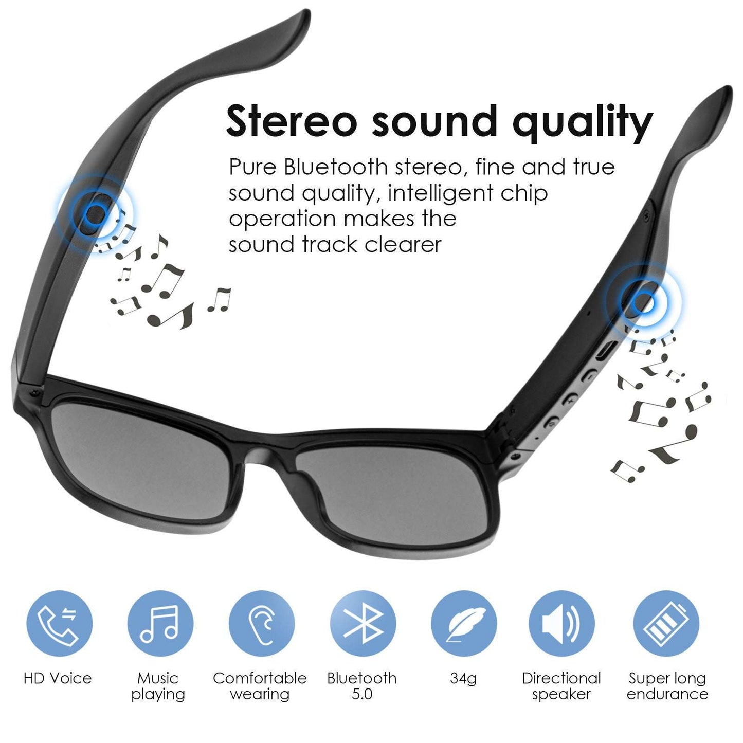 Polarized Music Sun Glasses Earphone - Sophinity