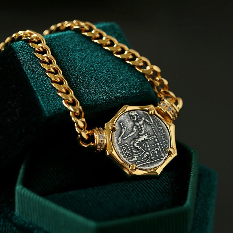 Simple Personality Ancient Silver Coin Necklace For Women - Sophinity