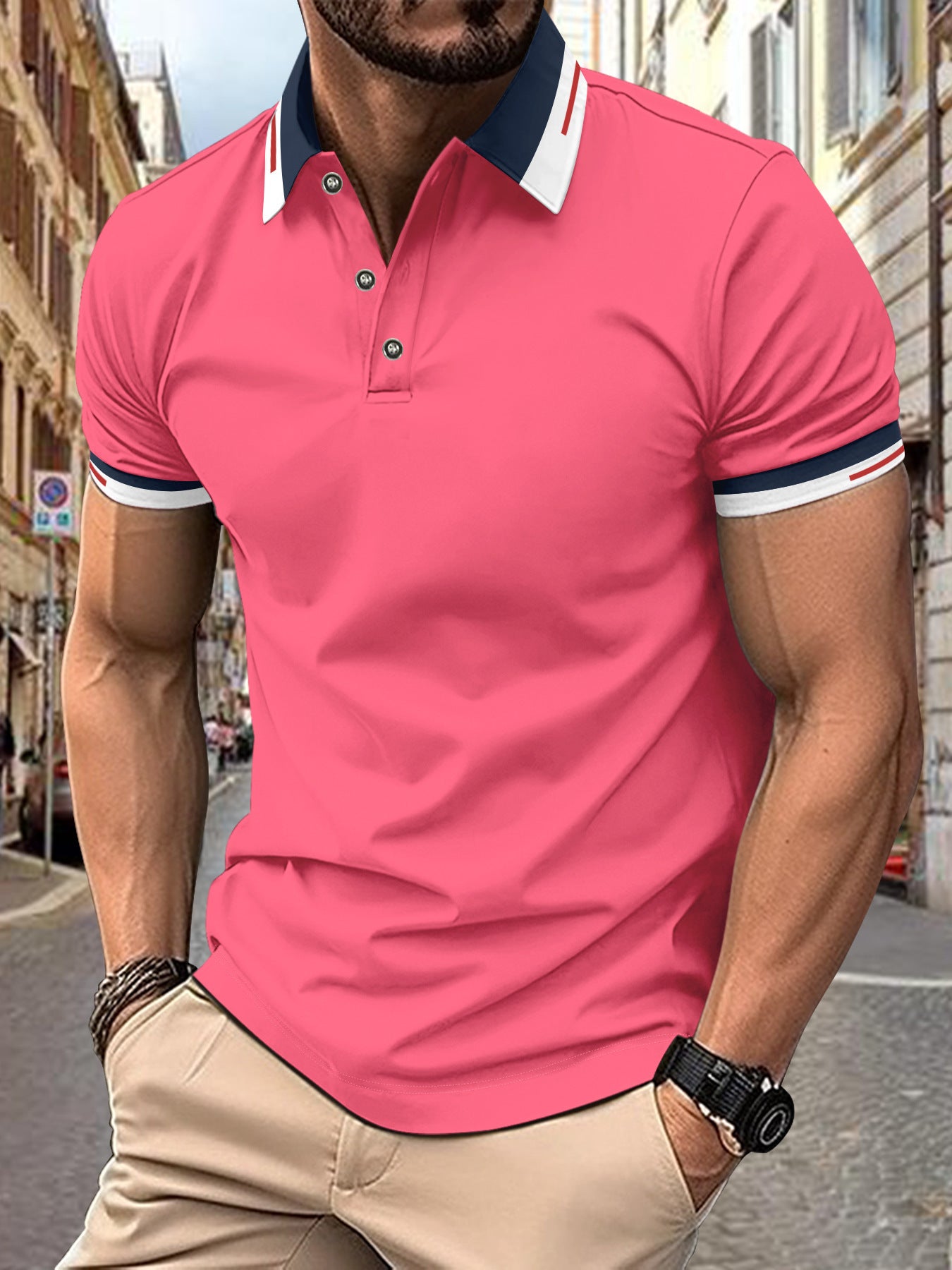 Button Men's Casual Polo Shirt - Sophinity
