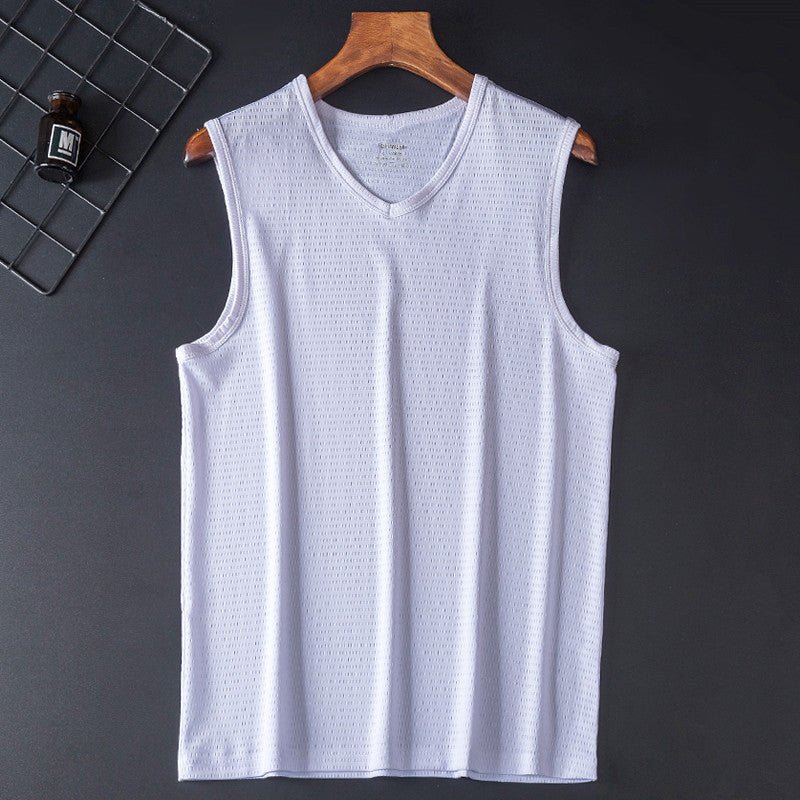 Loose Large Size Wide Shoulder Sports Quick - drying Breathable Sleeveless T-shirt - Sophinity