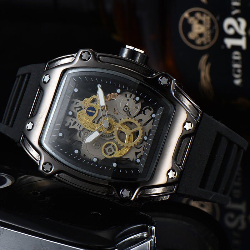 Two Hands Turn Dial Personalized Skeleton Transparent Quartz Watch - Sophinity