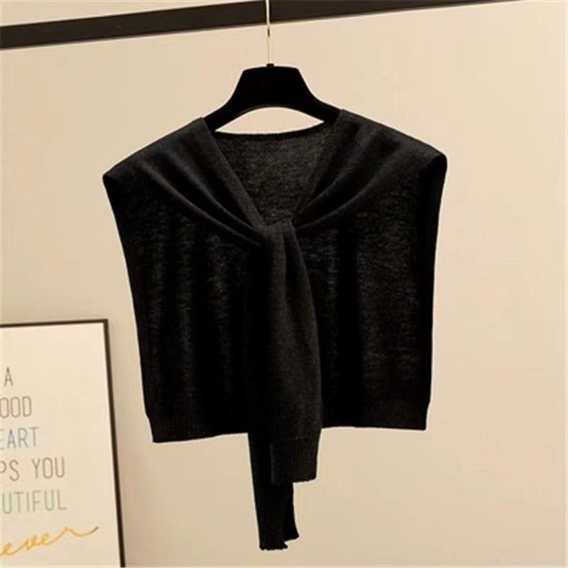 Knitted Striped Shawl Outer Match High - end - Sophinity