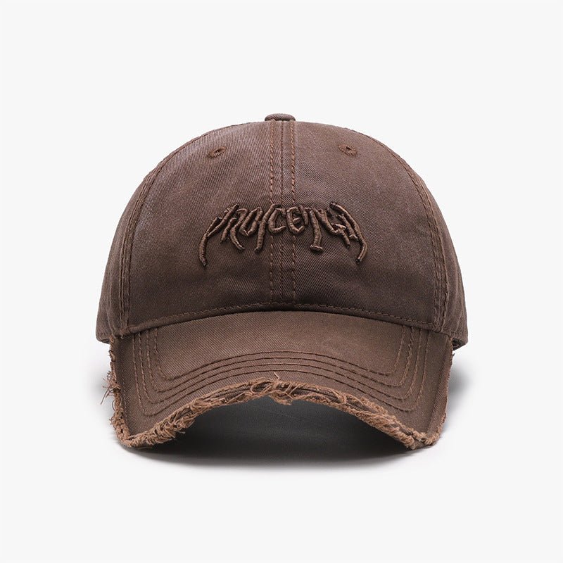 Letter Three - dimensional Embroidery Soft Top Burr Men's Baseball Cap - Sophinity
