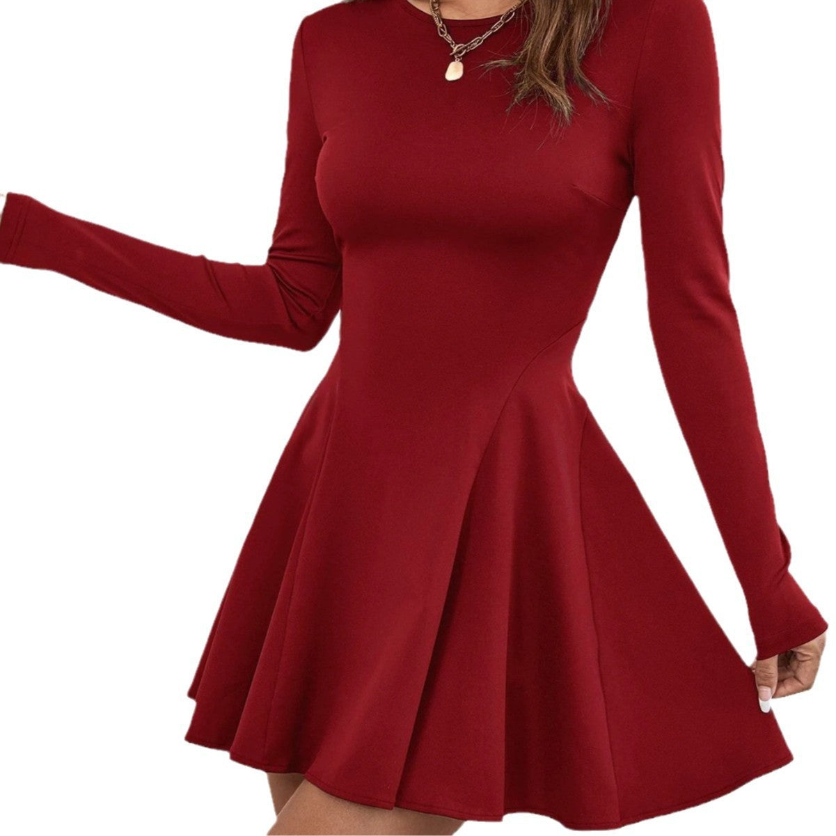 European And American Simple Pure Desire Red Dress - Sophinity