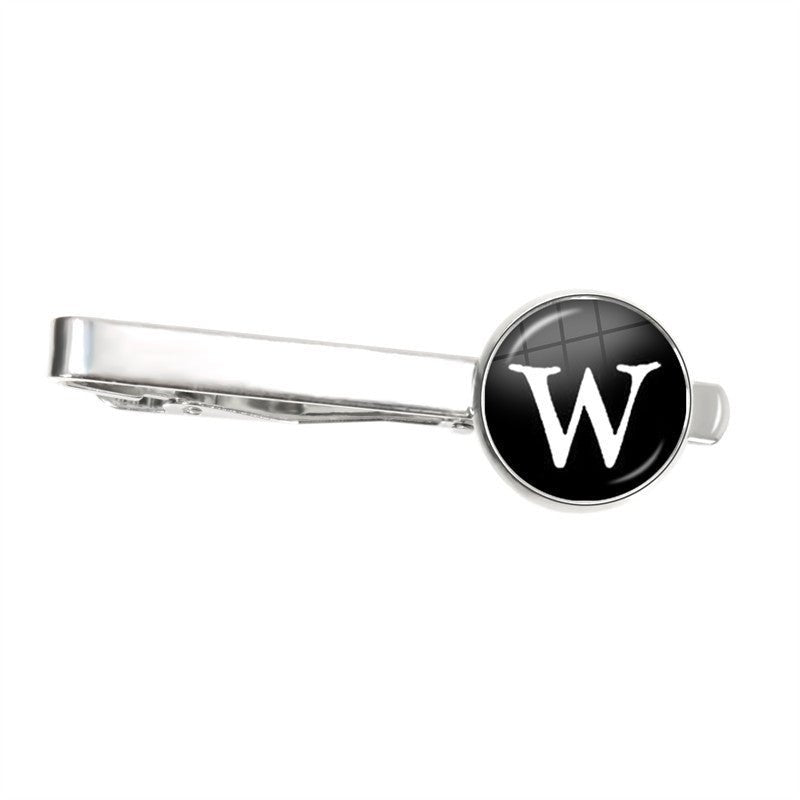 Letter Tie Clip Decoration With French Shirt - Sophinity