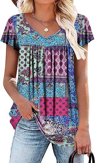 Women's Vest Sleeveless T-shirt Floral Summer Top - Sophinity