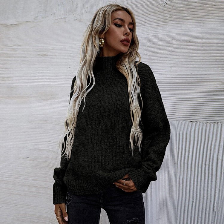 Loose Round Neck Pullover Cable - knit Sweater Women's Clothing - Sophinity