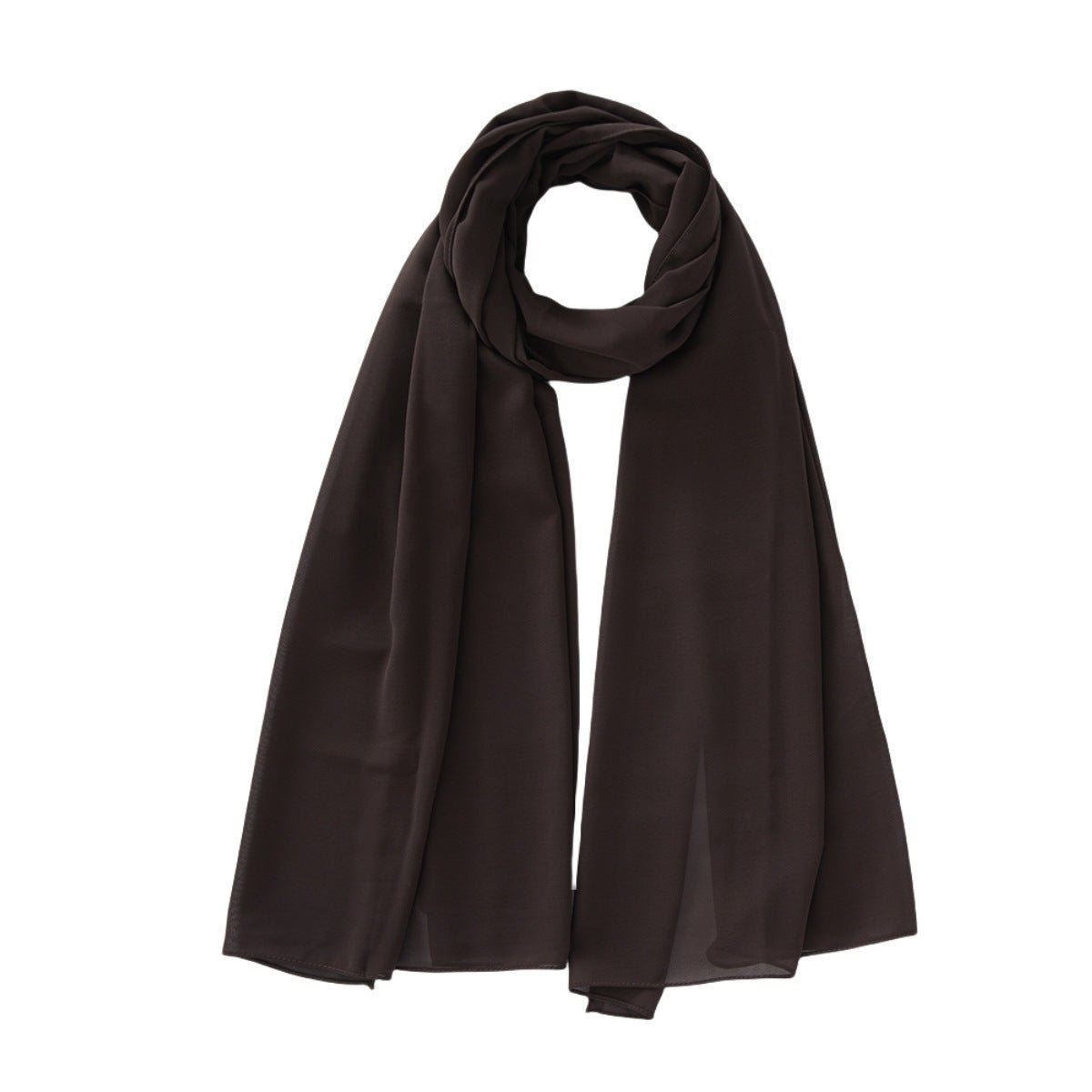Women's Pure Color Pearl Chiffon Bubble Scarf Gauze Scarf - Sophinity