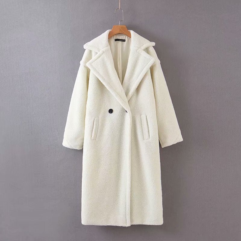 Street style lamb wool coat