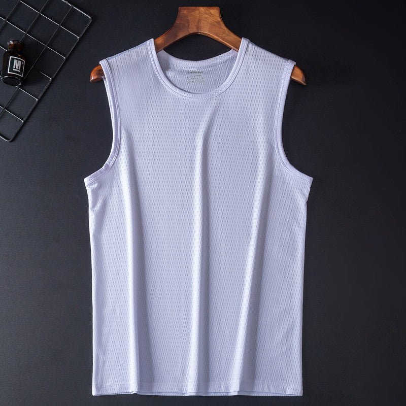 Loose Large Size Wide Shoulder Sports Quick - drying Breathable Sleeveless T-shirt - Sophinity