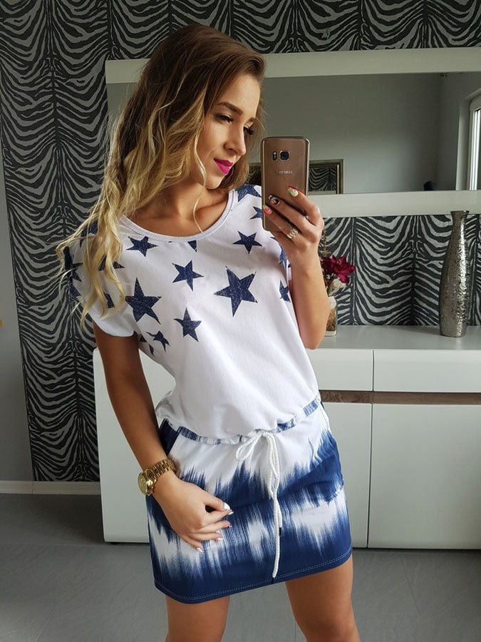 Women's Fashion XINGX Gradient Printing Dress - Sophinity