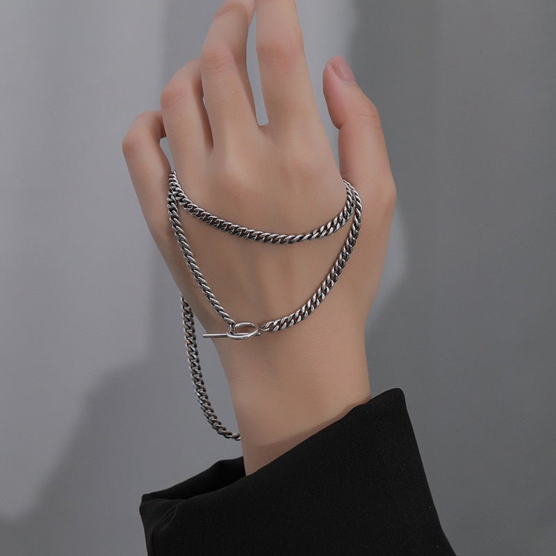 Necklace For Women Ins Hip Hop 925 Sterling Silver European And American Entry Lux Niche Personality - Sophinity