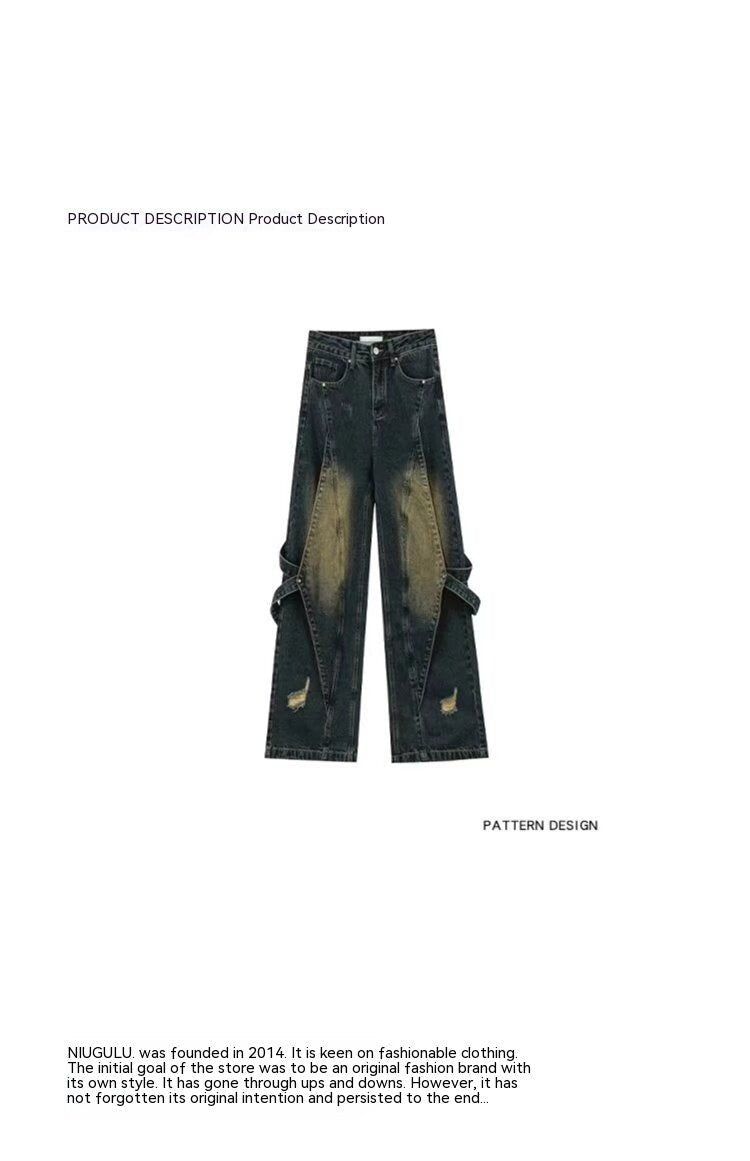 High Street Vibe Vintage Heavy Industry Worn Looking Washed - out Jeans Men - Sophinity