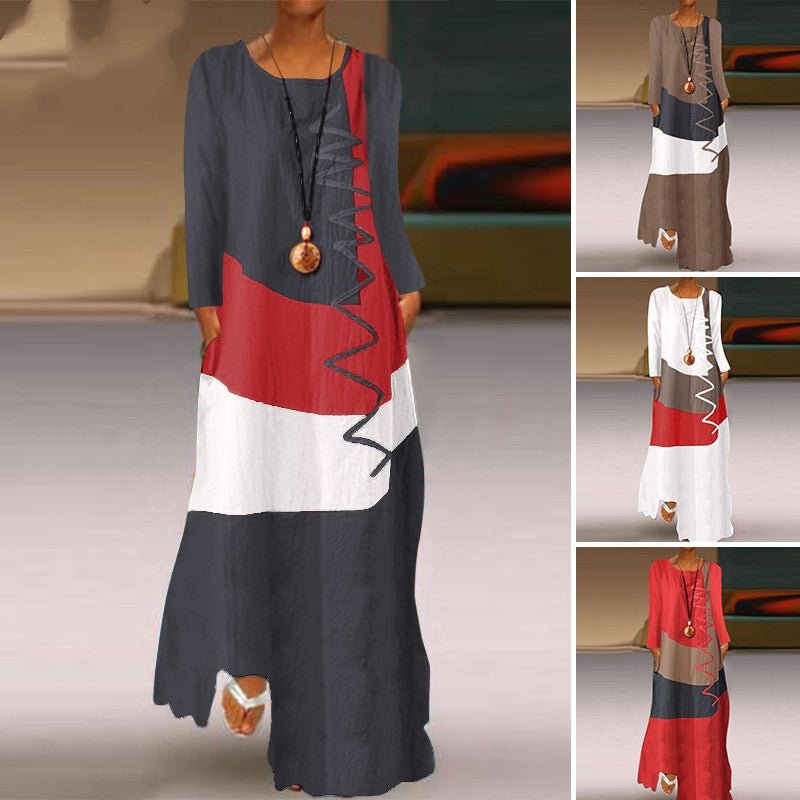 Vintage Maxi Dress Women's Summer Sundress Casual Sleeveless - Sophinity
