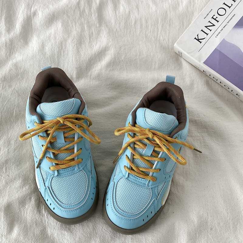 Blue Platform Breathable Bread Board Shoes For Women - Sophinity