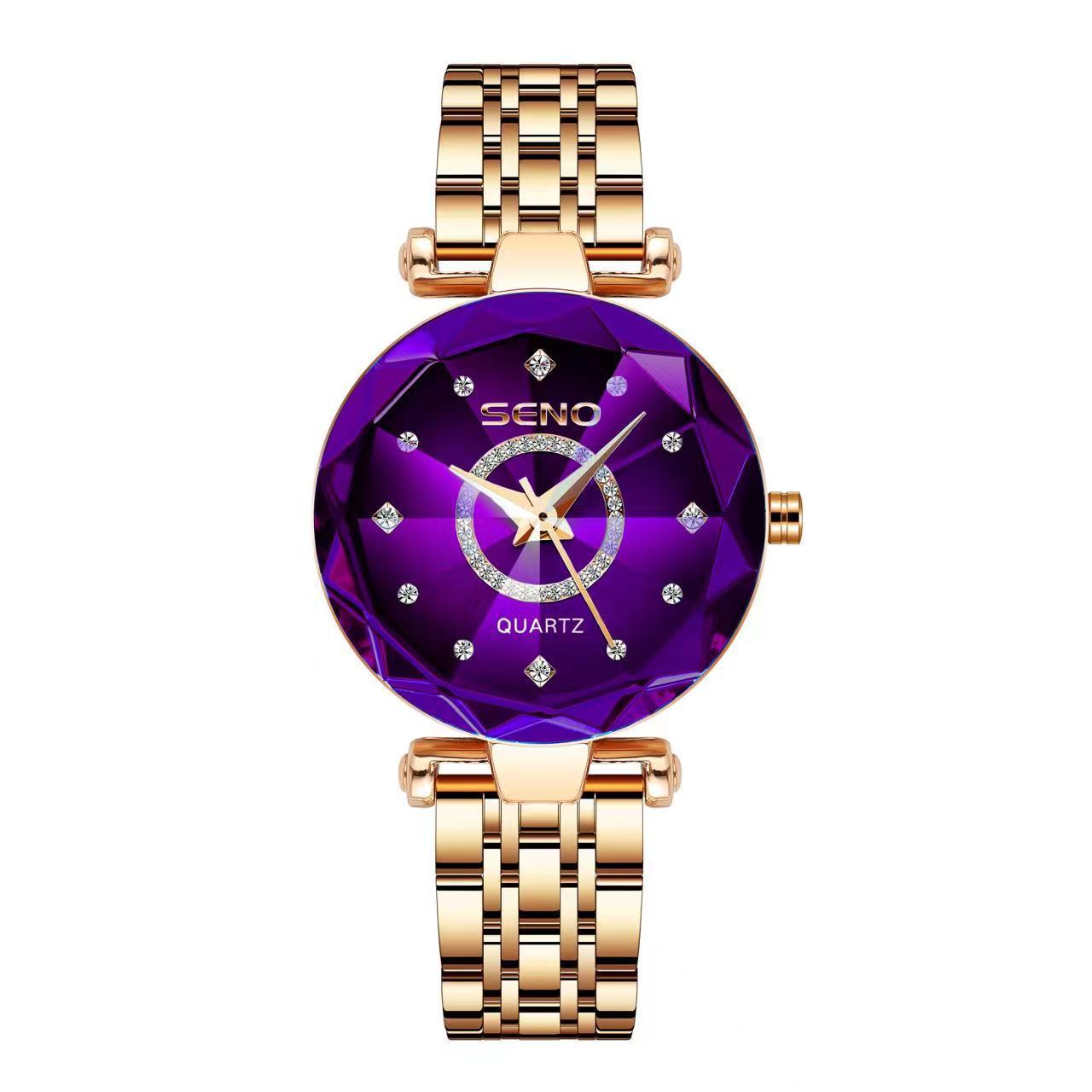 Polygonal Glass Solid Stainless Steel Strap Women's Waterproof Watch - Sophinity