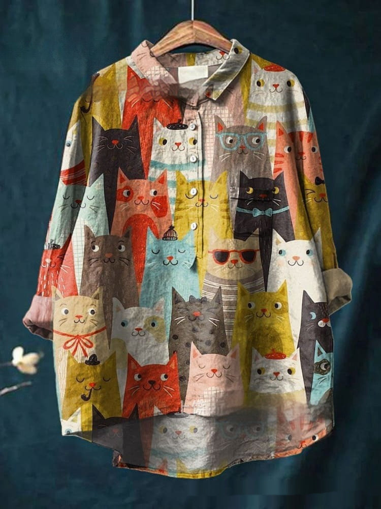 Ladies Fashion New Casual Shirt Animal Print Shirt - Sophinity