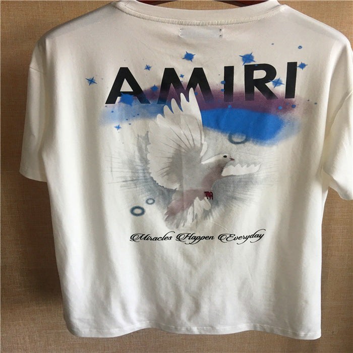 Peace pigeon print T-shirts for men and women - Sophinity